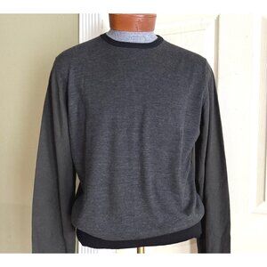 size XL mens Lanvin colorblock lightweight sweater merino wool Italy